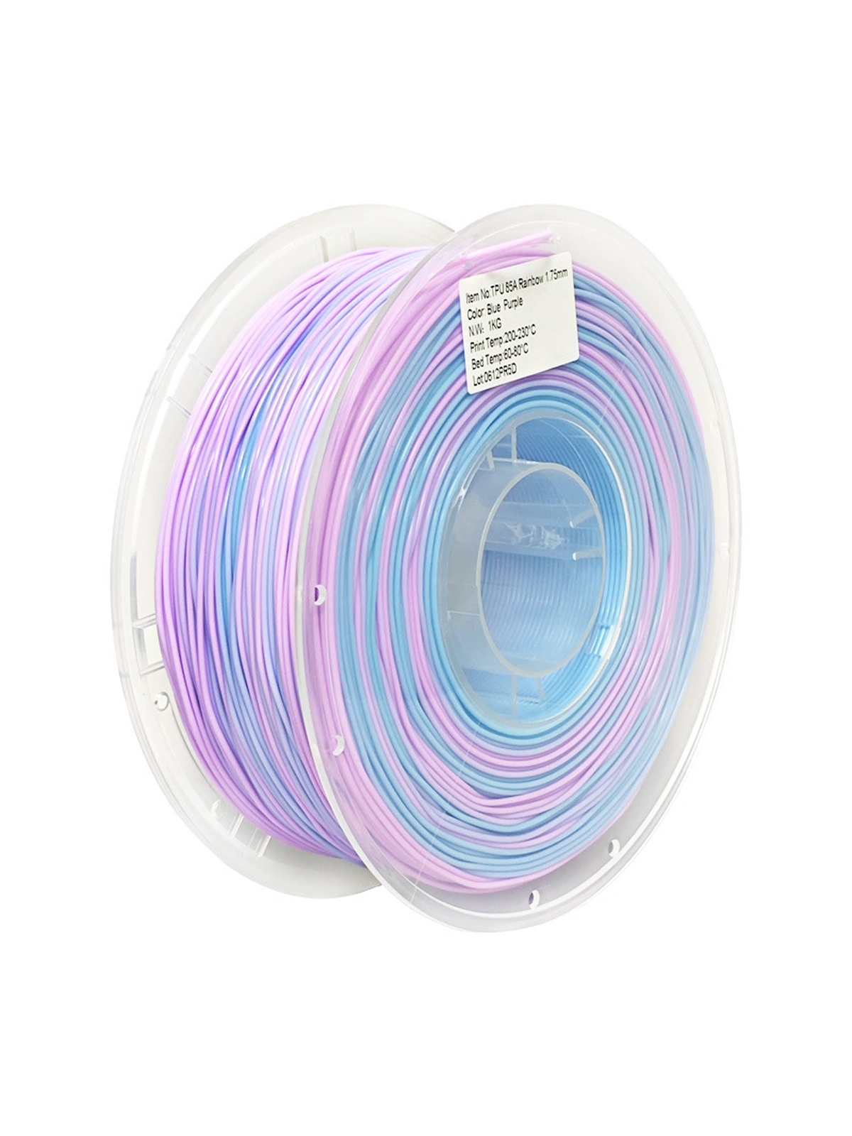 TPU PinRui 85A многоцветный синий-фиолетовый 1 кг.
