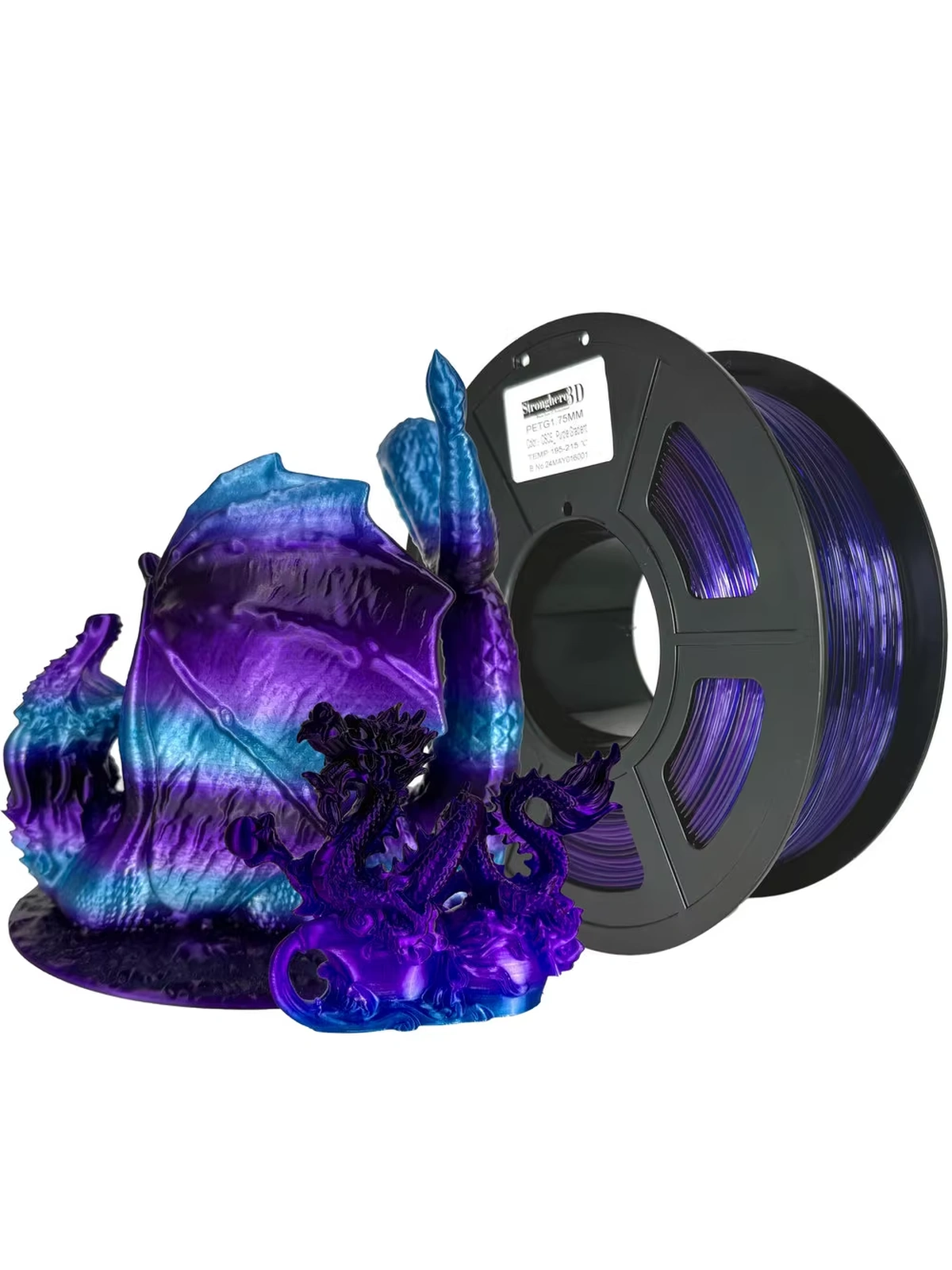 PETG Multicolor Purple Gradient Stronghero3D пластик многоцветный Фиолетовый градиент 1.75 мм 1 кг