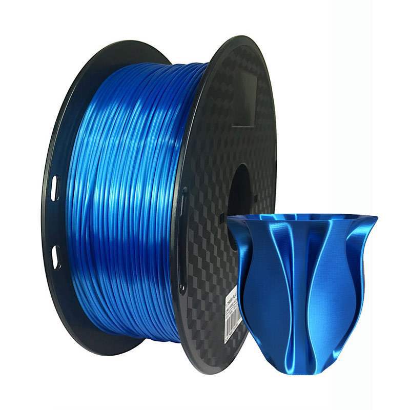 PLA Like silk (шелковый) пластик Wan plast голубой 1.75 мм 1 кг