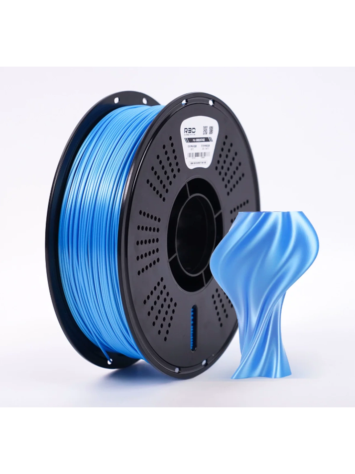PLA Sea Blue пластик Морская синева Silk Plus (шелковый) R3D 1.75 мм 1 кг