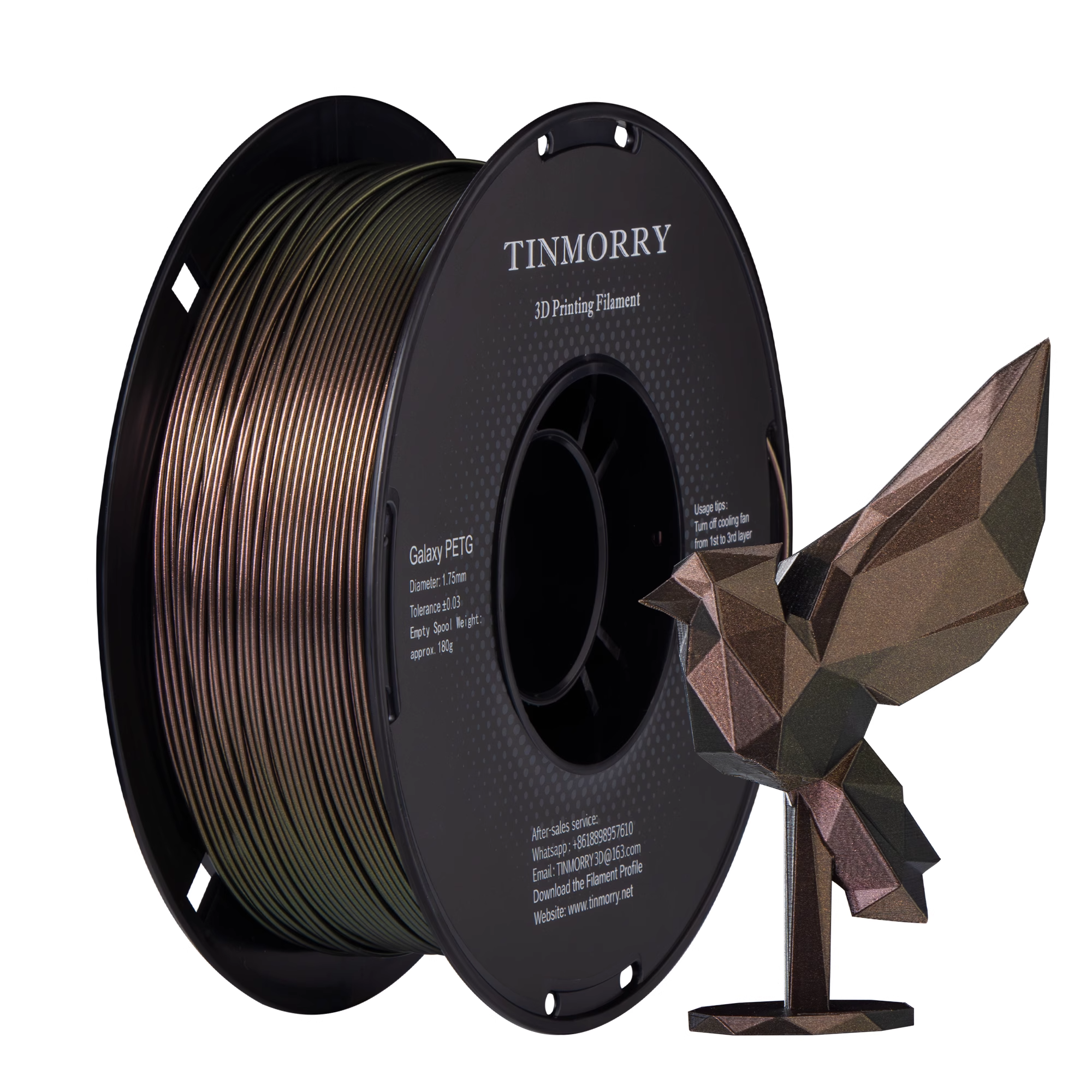 PETG Galaxy Chameleon пластик Tinmorry Пурпурный золотой 1.75 мм 1 кг
