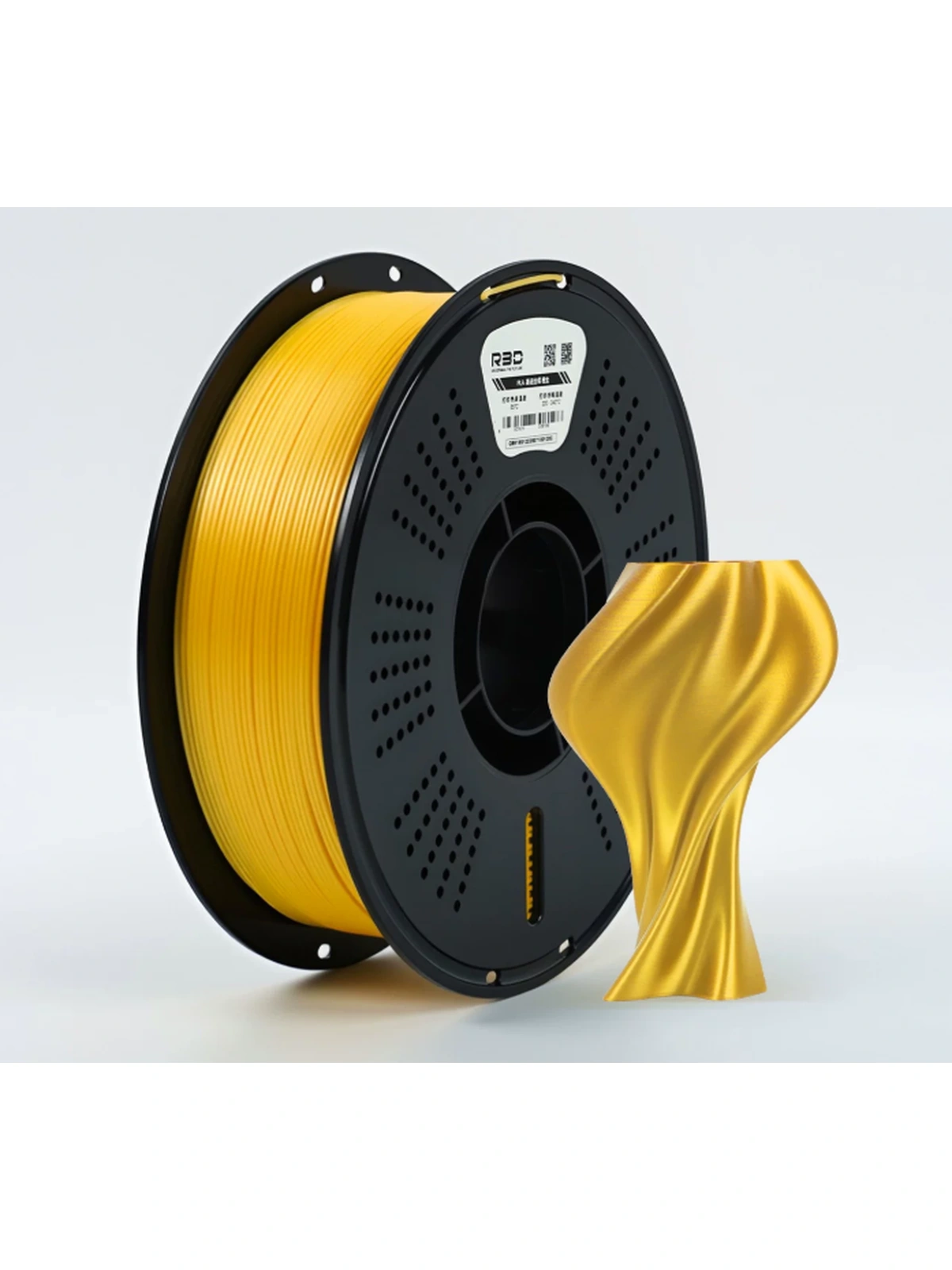 PLA Orange Gold пластик Золотисто-оранжевый Silk Plus (шелковый) R3D 1.75 мм 1 кг