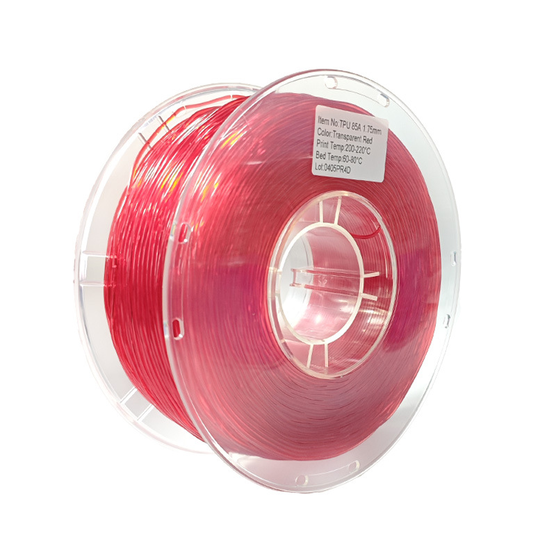 TPU PinRui 90A полупрозрачный красный 1 кг.