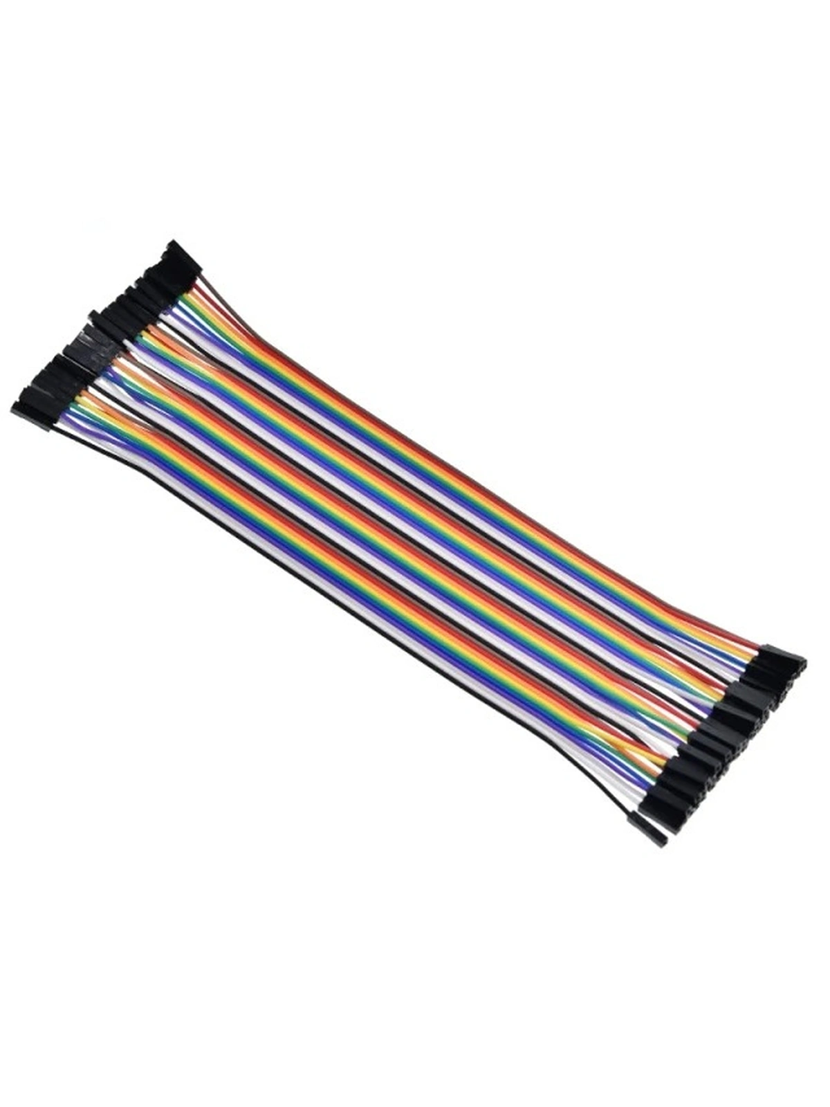 Провод 2.54 Dupont 1 pin F-F (мама-мама) 40 штук, размер 30 см