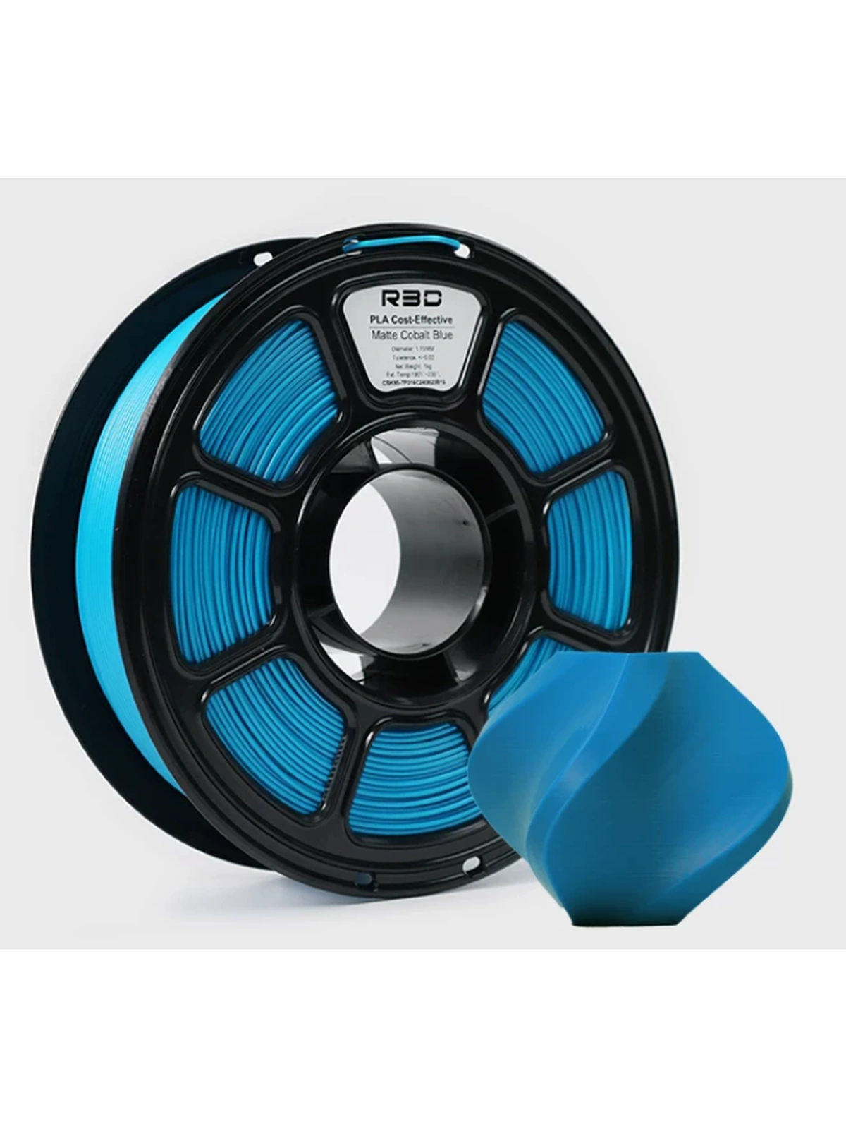 PLA Matte Матовый пластик Кобальтовый синий Cobalt blue R3D 1.75 мм 1 кг
