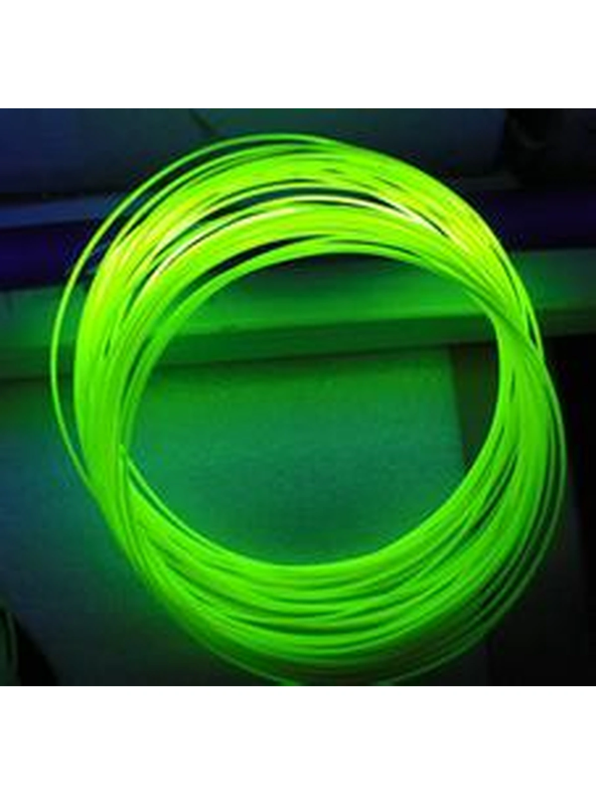 PETG пластик прозрачный Wan plast люминесцентный (светящийся в темноте зеленым) 1.75 мм 1 кг