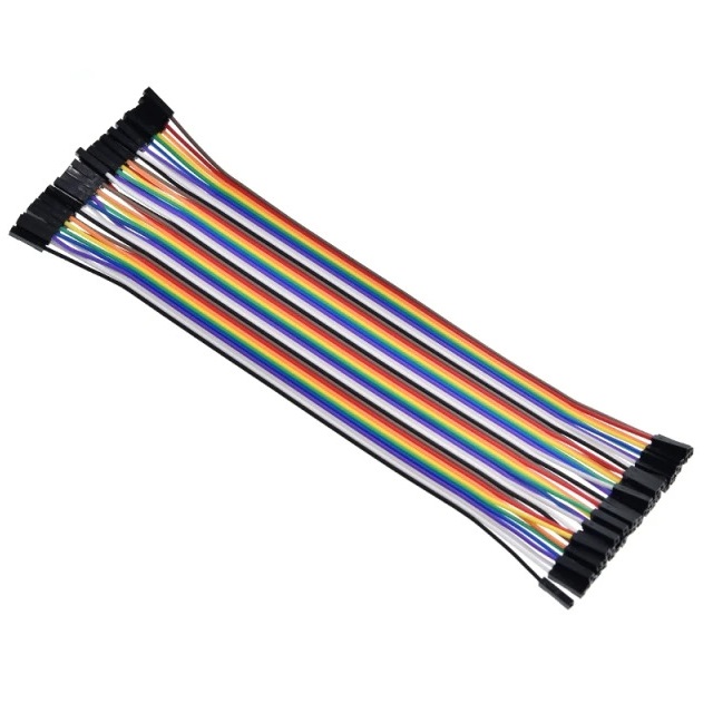 Провод 2.54 Dupont 1 pin F-F (мама-мама) 40 штук, размер 20 см