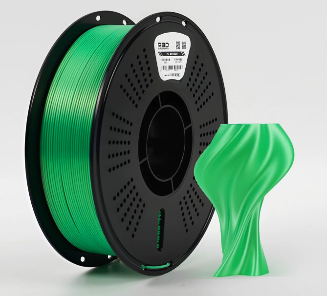 PLA Grass Green пластик Травянисто-зелёный Silk Plus (шелковый) R3D 1.75 мм 1 кг
