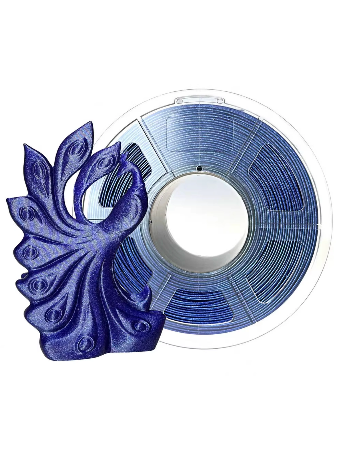 PLA Glitter Galaxy Blue Stronghero3D пластик блестящий синий 1.75 мм 1 кг
