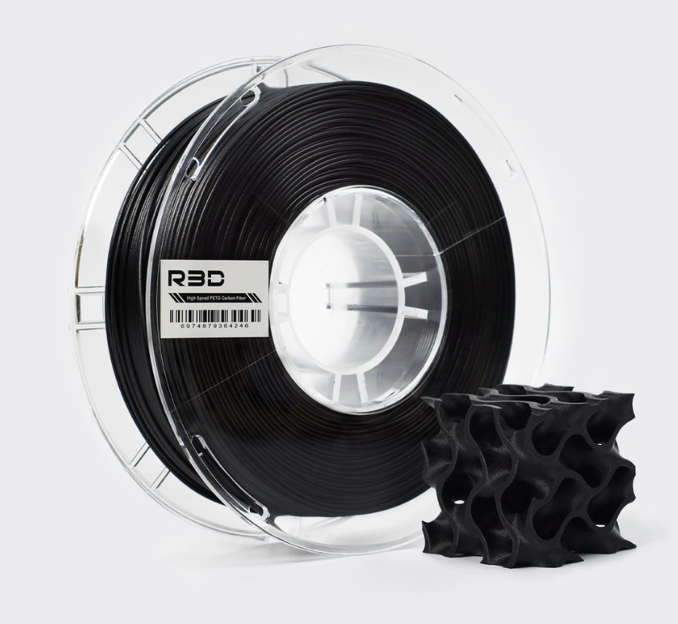 PETG Carbon CF15 пластик R3D Темно-серый Ash Grey High-Speed 1.75 мм 1 кг