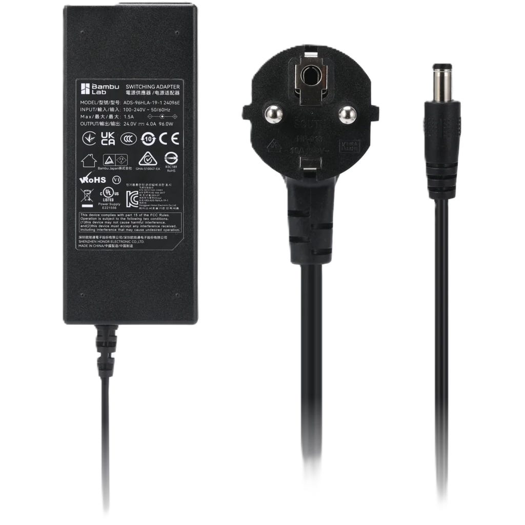 Оригинальный внешний блок питания для сушки филамента, EU / Bambu Lab AMS 2 Pro Switching Adapter / AMS 2 Pro — ADS-96HLA-19-124096E-EU
