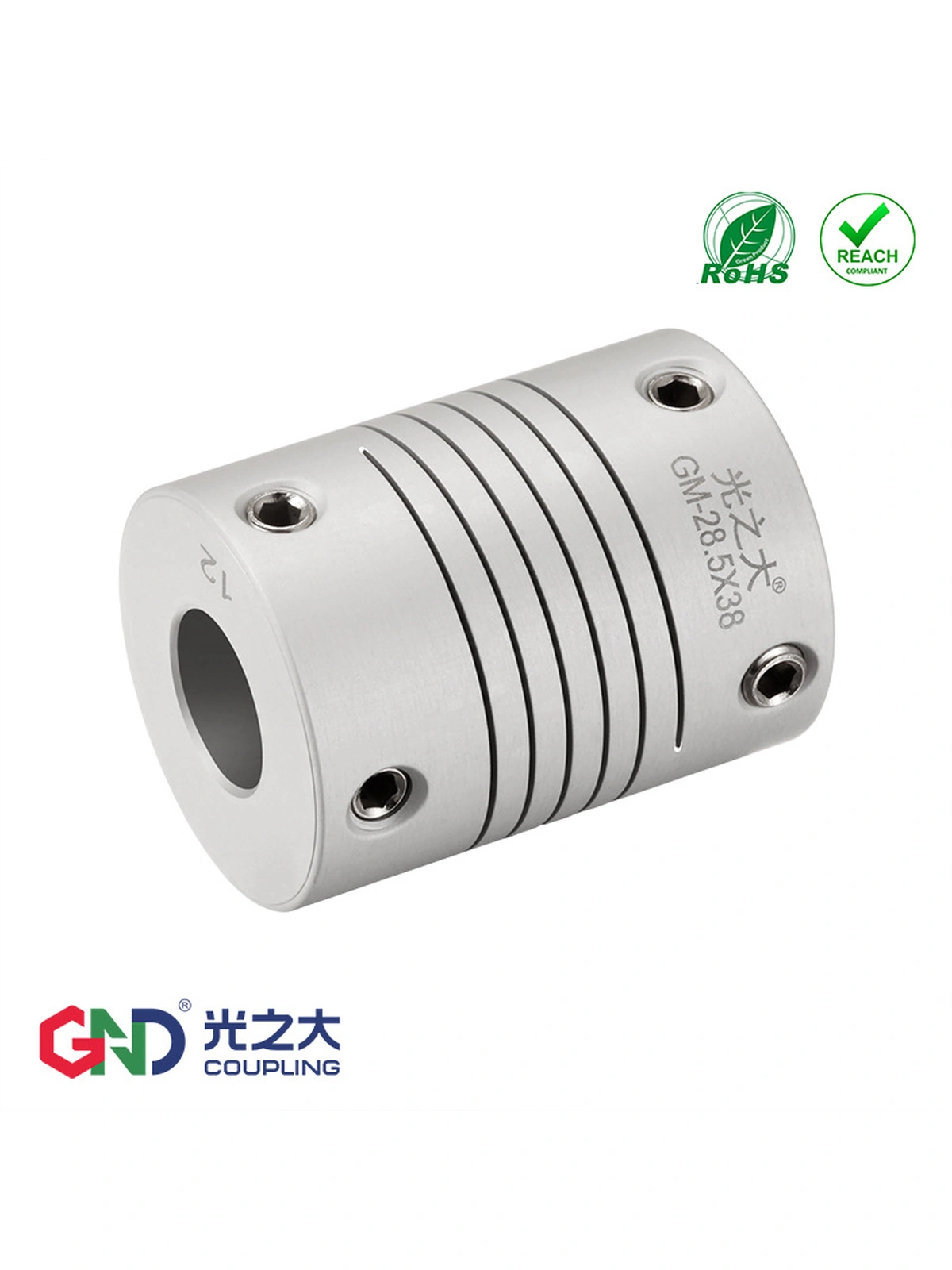Муфта CR (GM D19.5 L24.5) соединительная спиральная GND, отверстия 8×10 мм
