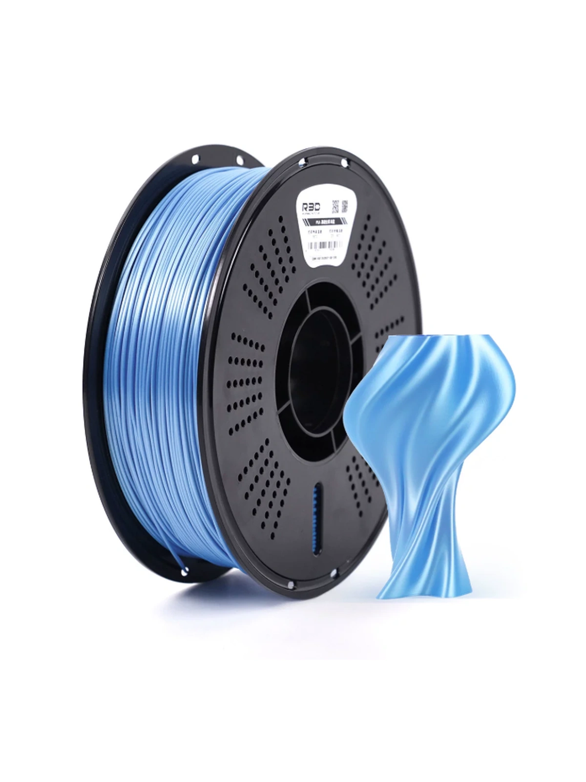 PLA Fresh Blue пластик Ярко-голубой Silk Plus (шелковый) R3D 1.75 мм 1 кг