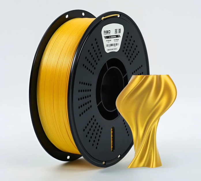 PLA Orange Gold пластик Золотисто-оранжевый Silk Plus (шелковый) R3D 1.75 мм 1 кг