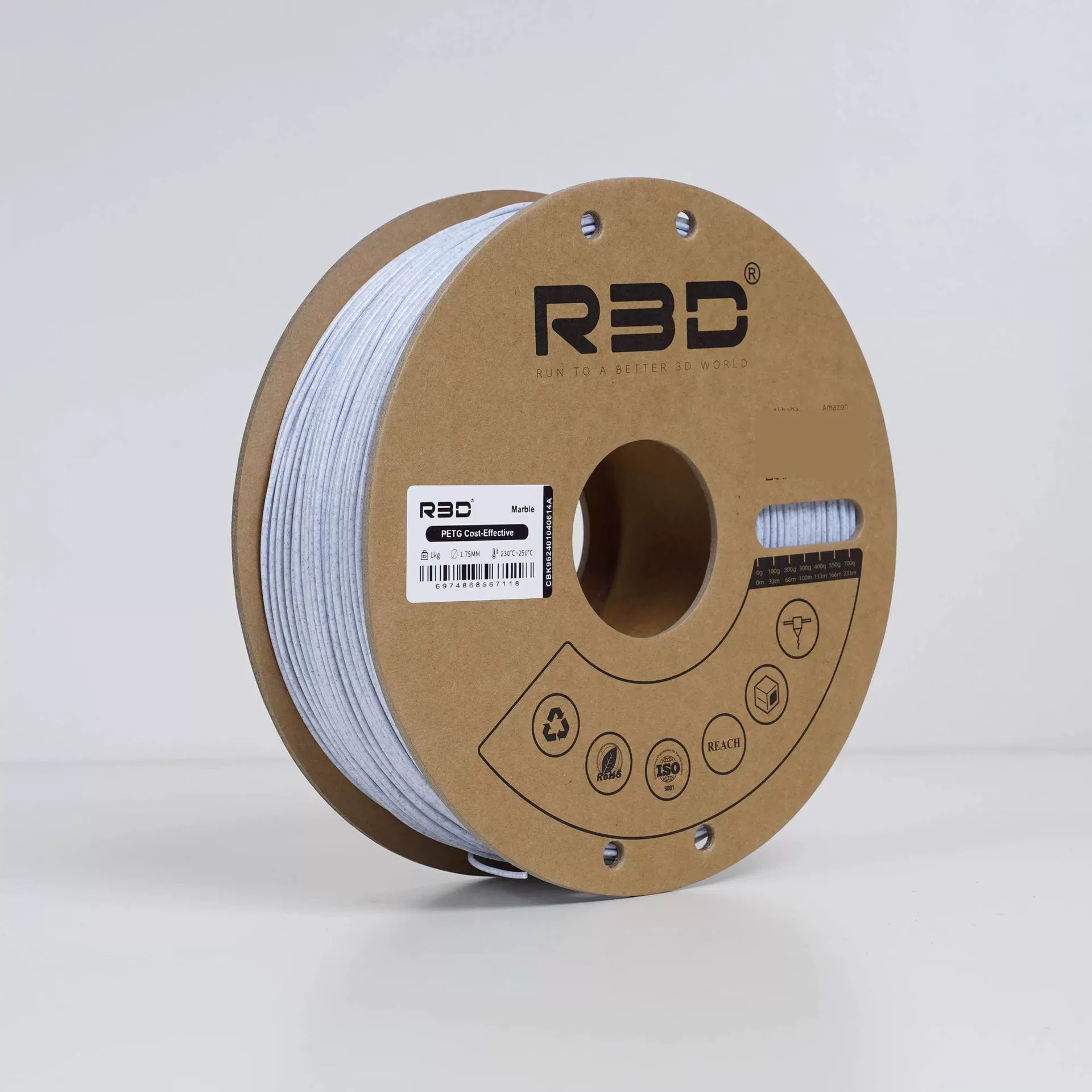 PETG пластик R3D Мраморный Marble High-Speed 1.75 мм 1 кг