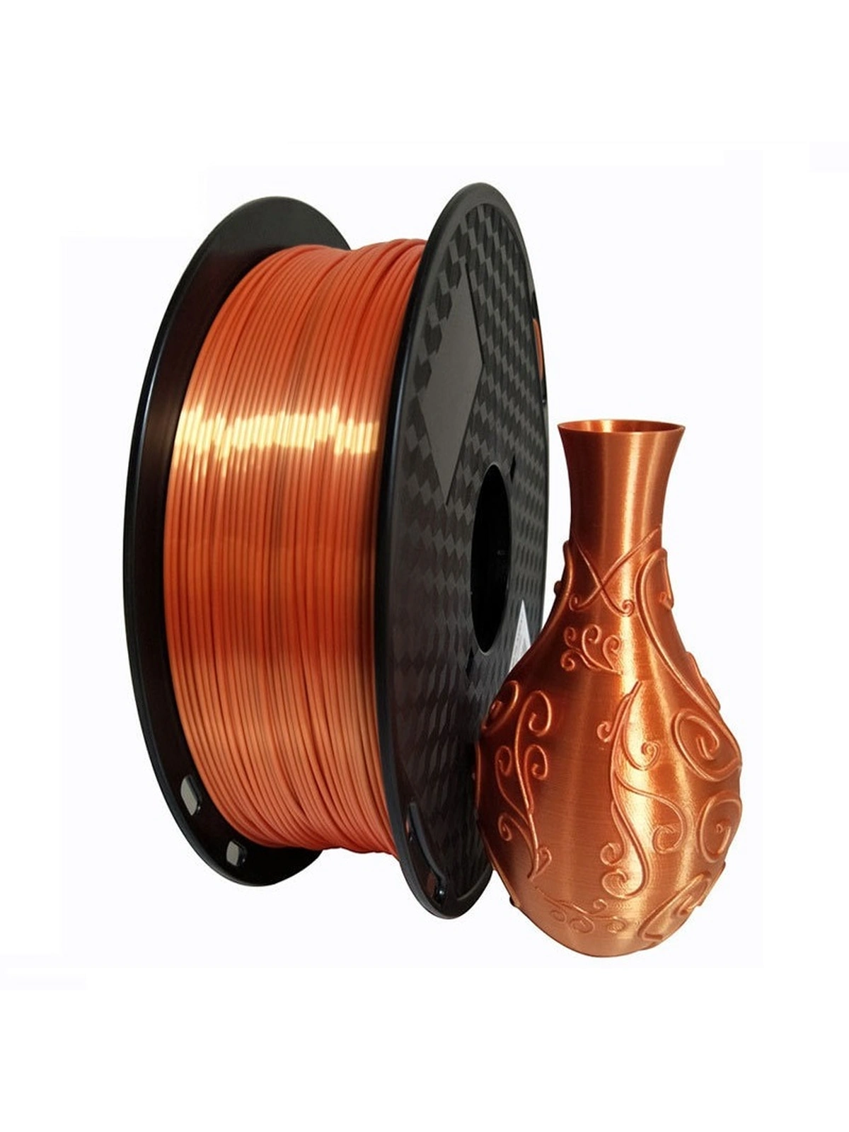 PLA Like silk (шелковый) пластик Wan plast медный 1.75 мм 1 кг