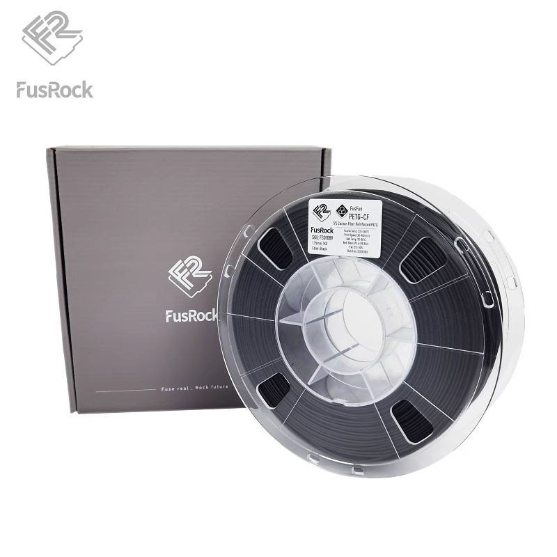 PETG-CF5 HF пластик FusRock с углеволокном черный 1.75 мм, 1 кг