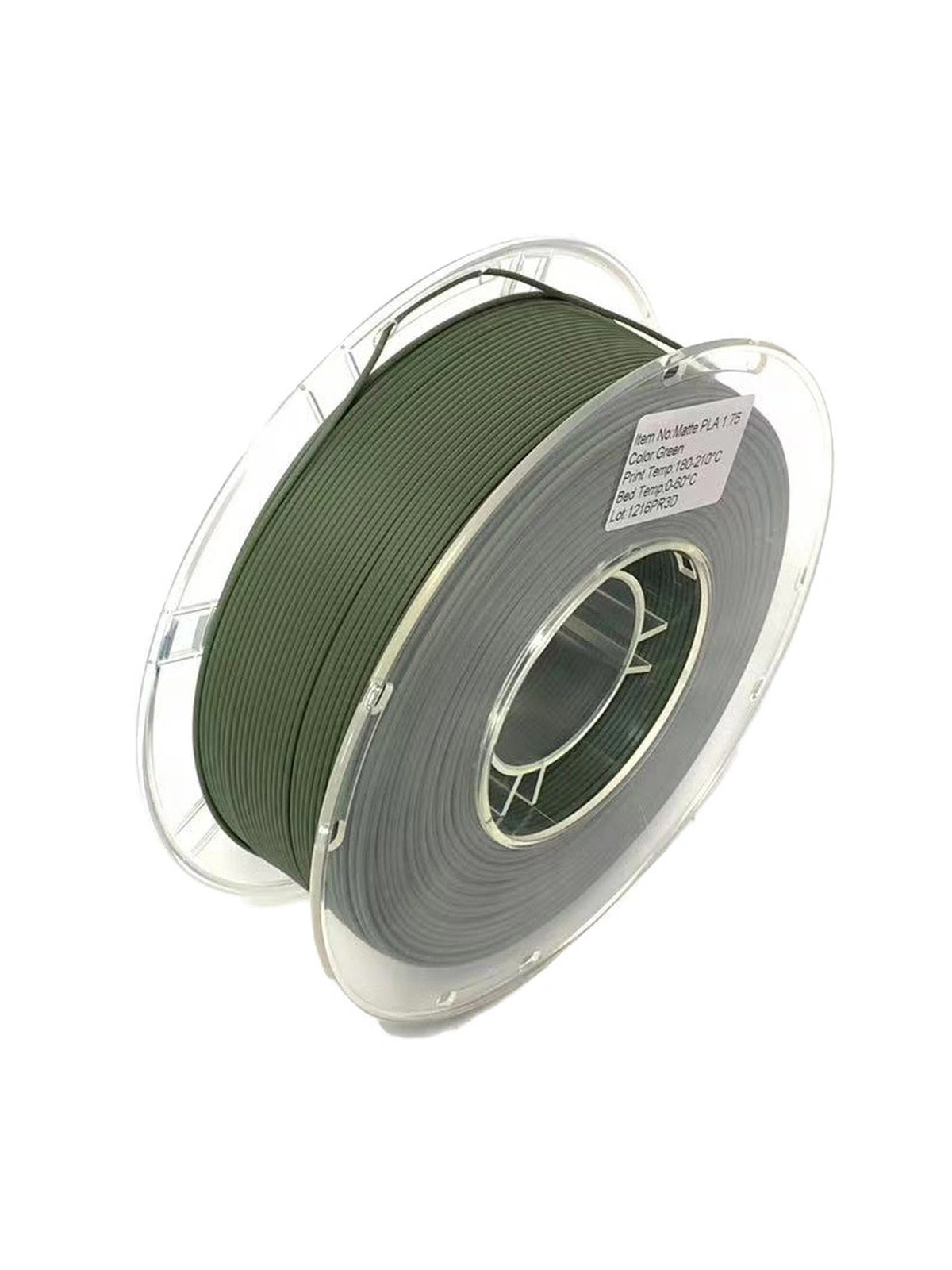 PLA Matte (матовый) пластик PinRui Зеленый (Оливковый) 1.75 мм 1 кг