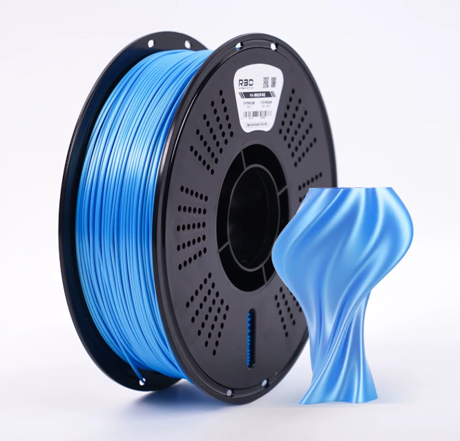 PLA Sea Blue пластик Морская синева Silk Plus (шелковый) R3D 1.75 мм 1 кг