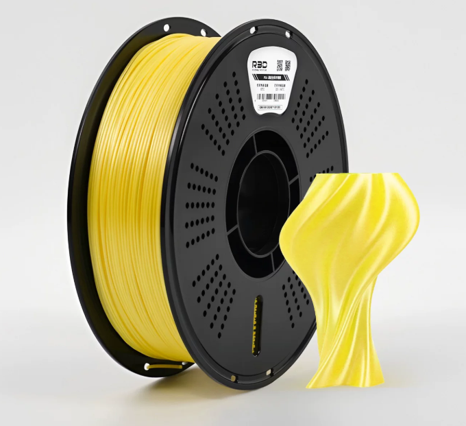 PLA Lemon Yellow пластик Лимонно-жёлтый Silk Plus (шелковый) R3D 1.75 мм 1 кг