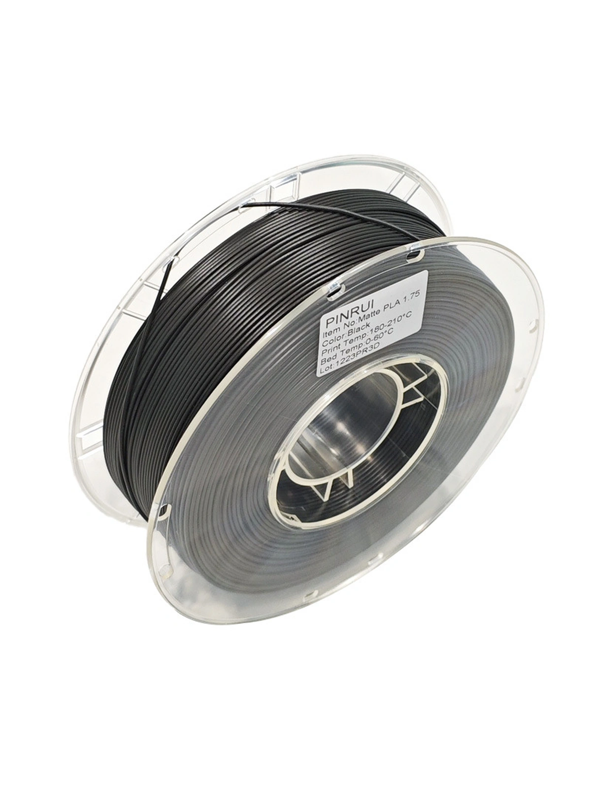 PLA Matte (матовый) пластик PinRui черный 1.75 мм 1 кг