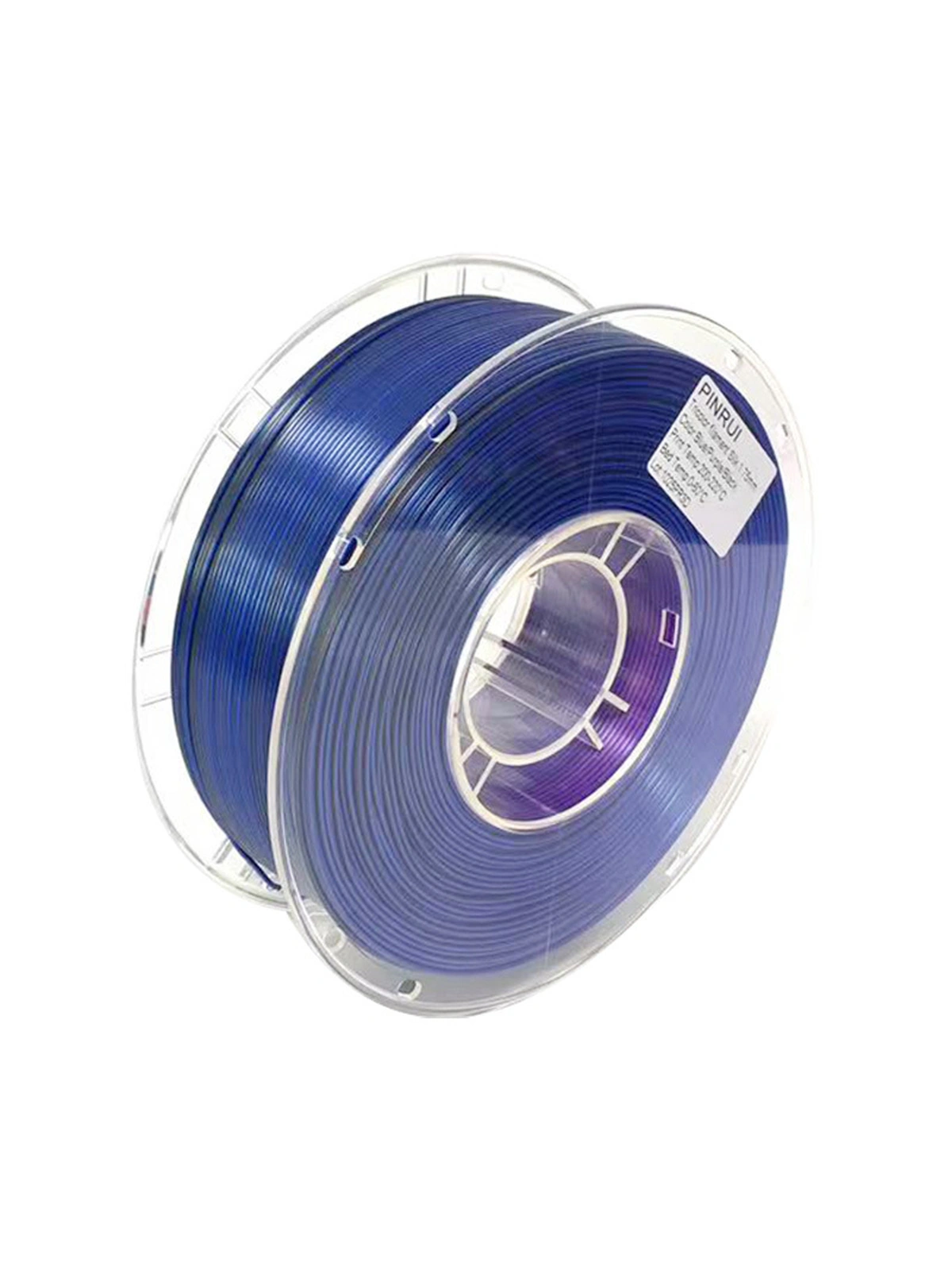 PLA Трехцветный (Silk Шелковый) пластик PinRui Синий-фиолетовый-черный 1.75 мм 1 кг
