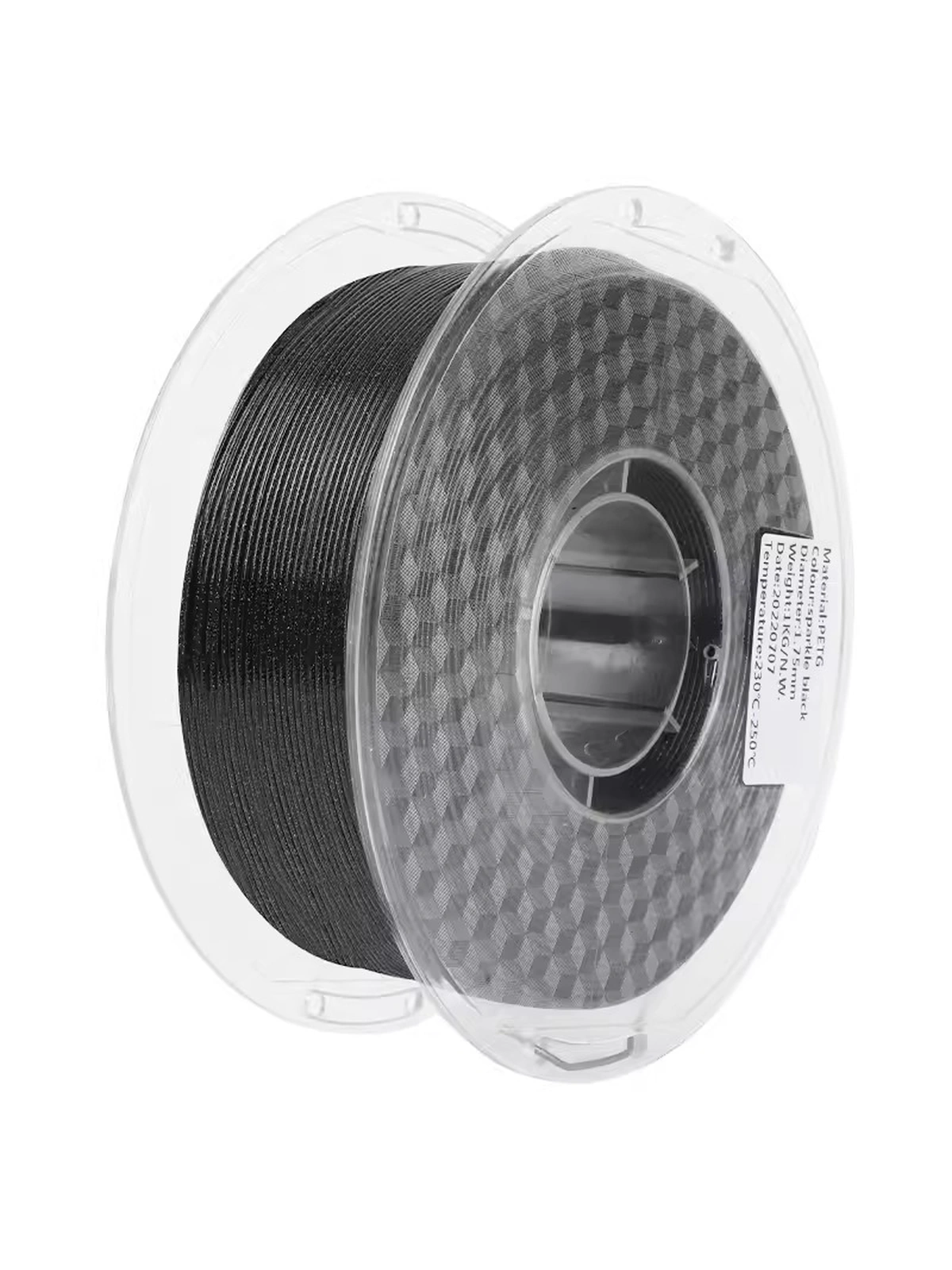 PETG Sparkle (сверкающий) пластик LanDu черный 1.75 мм 1 кг