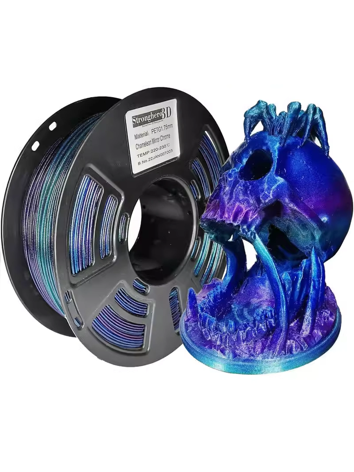 PETG Multicolor Chameleon Mirror Chrome Stronghero3D пластик многоцветный Космический хамелеон 1.75 мм 1 кг