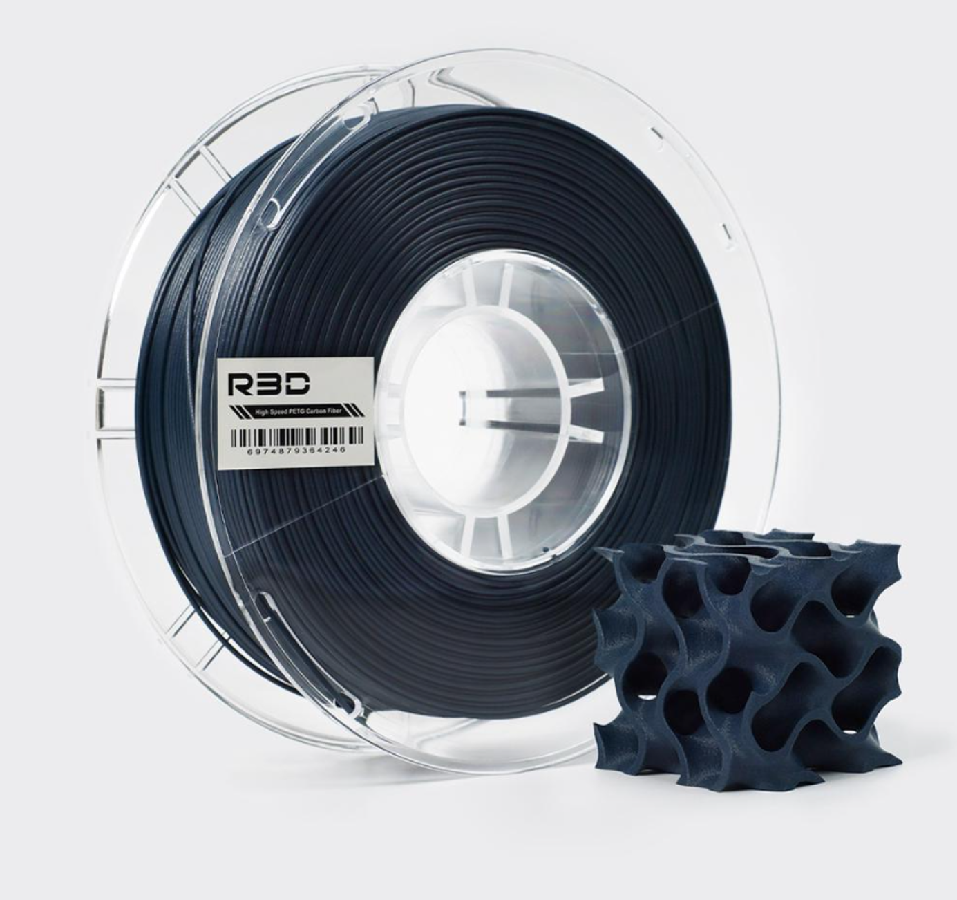 PETG Carbon CF15 пластик R3D Темно-синий Navy Blue High-Speed 1.75 мм 1 кг