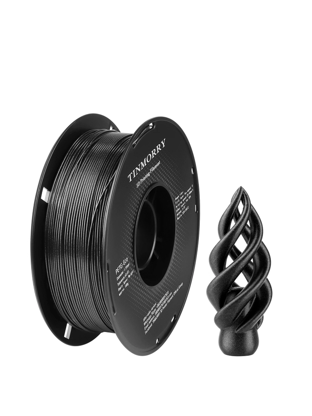 PETG Galaxy пластик Tinmorry Черный Sparkly Black 1.75 мм 1 кг