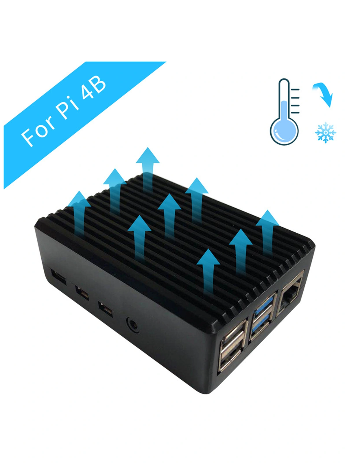 Металлический корпус-радиатор для raspberry pi 4B