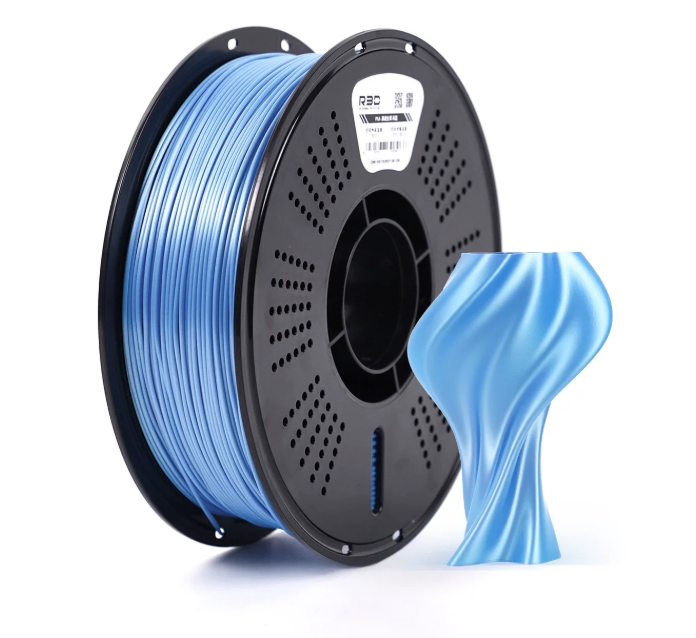 PLA Fresh Blue пластик Ярко-голубой Silk Plus (шелковый) R3D 1.75 мм 1 кг
