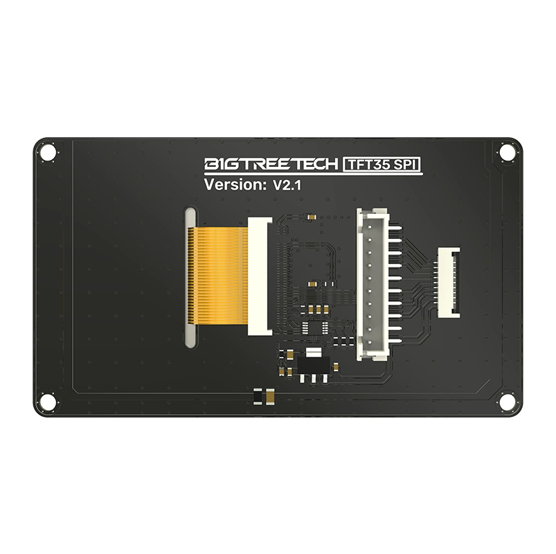 Официальный рендер обратной стороны TFT35 SPI Version V2.1: разъёмы XH2.54 и FPC