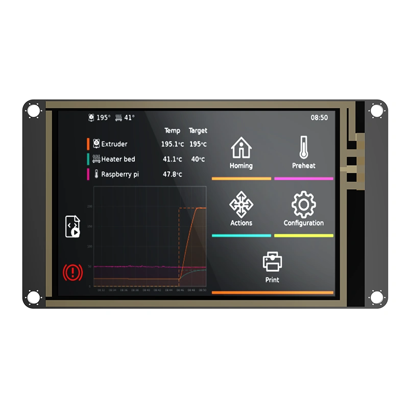 Официальное изображение BIGTREETECH TFT35 SPI V2.1 с примером интерфейса KlipperScreen