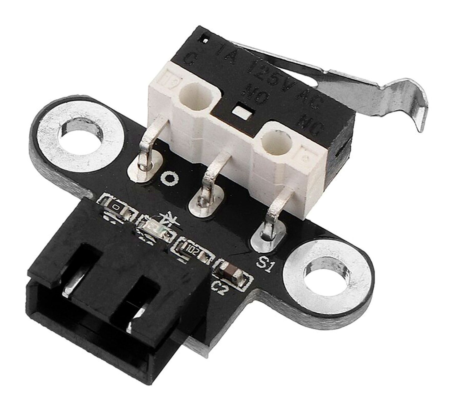 Endstop Crash Sensor. Фигурная плата с двумя монтажными отверстиями.